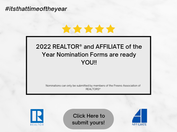 REALTOR® and AFFILIATE of the Year Nominations 2022
