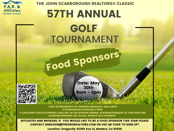Food Sponsorship – F.A.R.A.F. 57th Annual Golf Tournament 05.30.24