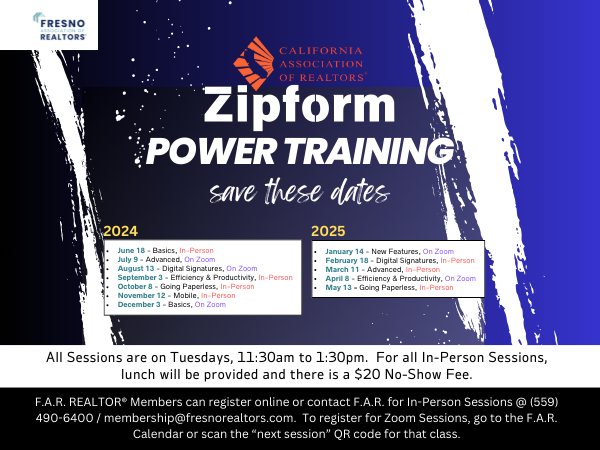 Zipform Power Training June 2024 Through May 2025