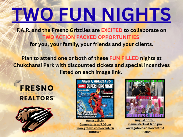 Fresno Grizzlies 08.15.25 & 08.30.25