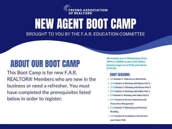 New Agent Boot Camp Starting 02.04.25